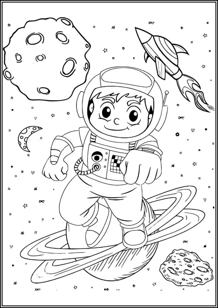 Kolorowanki Astronauta Do Druku Za Darmo W Pdf