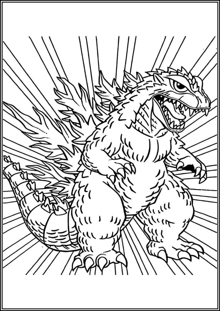 Kolorowanki Godzilla Do Druku Za Darmo W Pdf