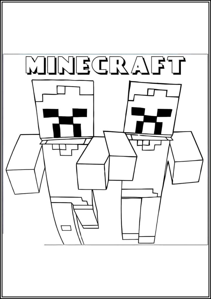 Kolorowanki Minecraft Do Druku Za Darmo W Pdf