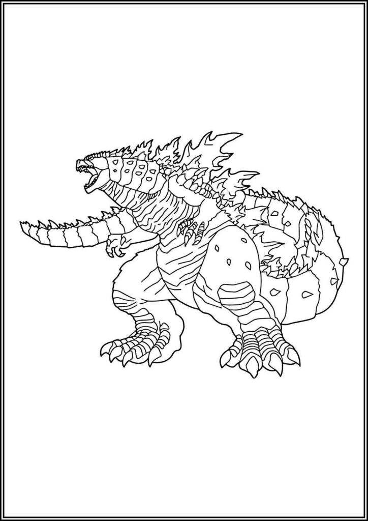 Kolorowanki Godzilla Do Druku Za Darmo W Pdf