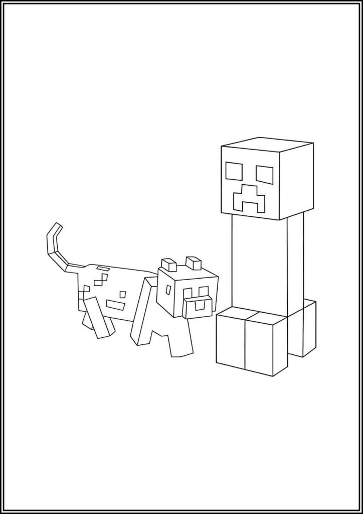 Kolorowanki Minecraft Do Druku Za Darmo W Pdf