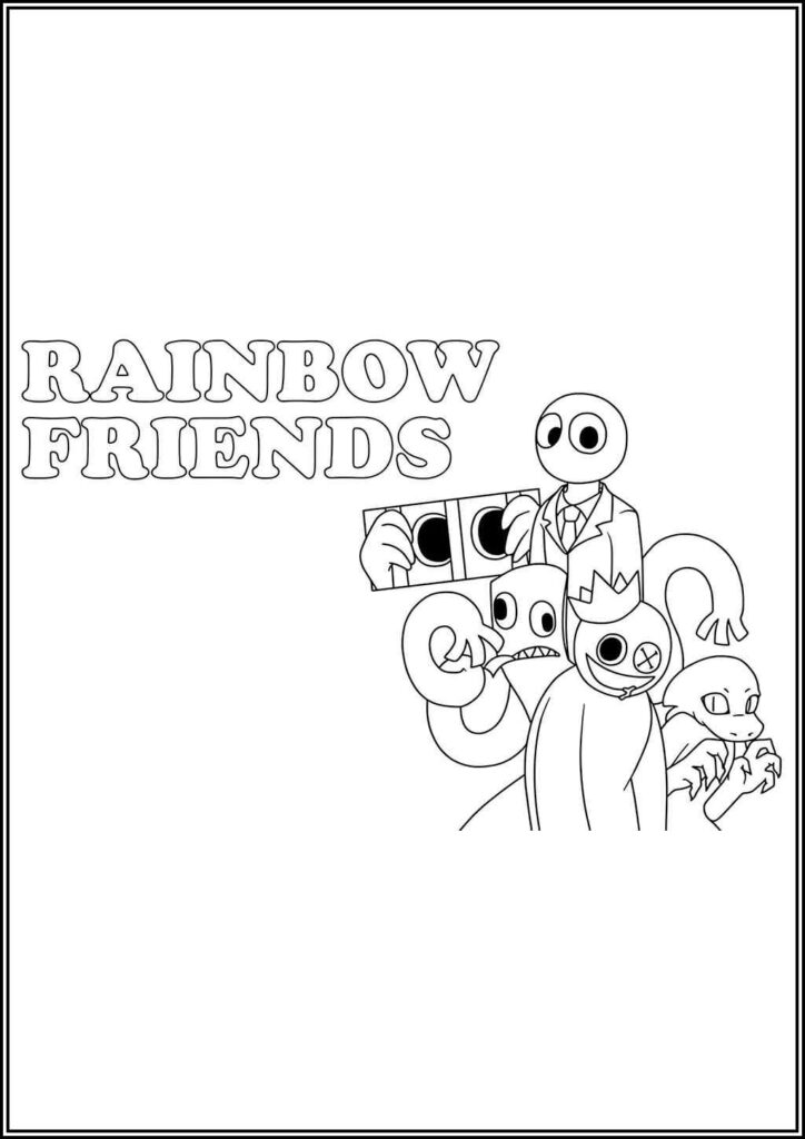 Kolorowanki Rainbow Friends Do Druku Za Darmo W Pdf