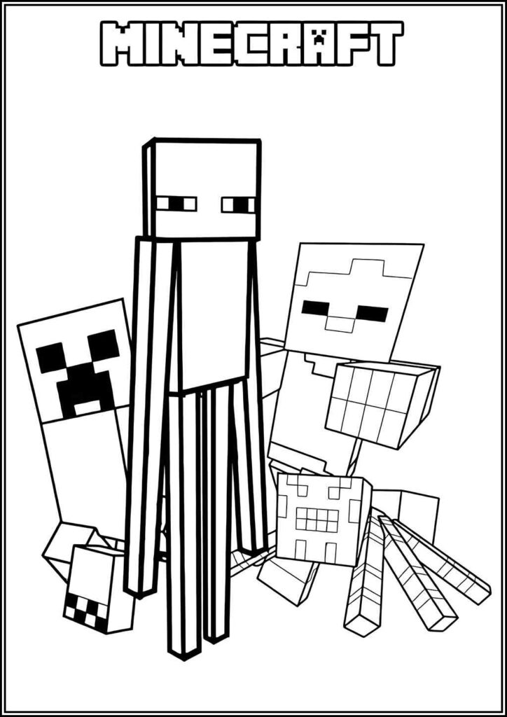 Kolorowanki Minecraft Do Druku Za Darmo W Pdf