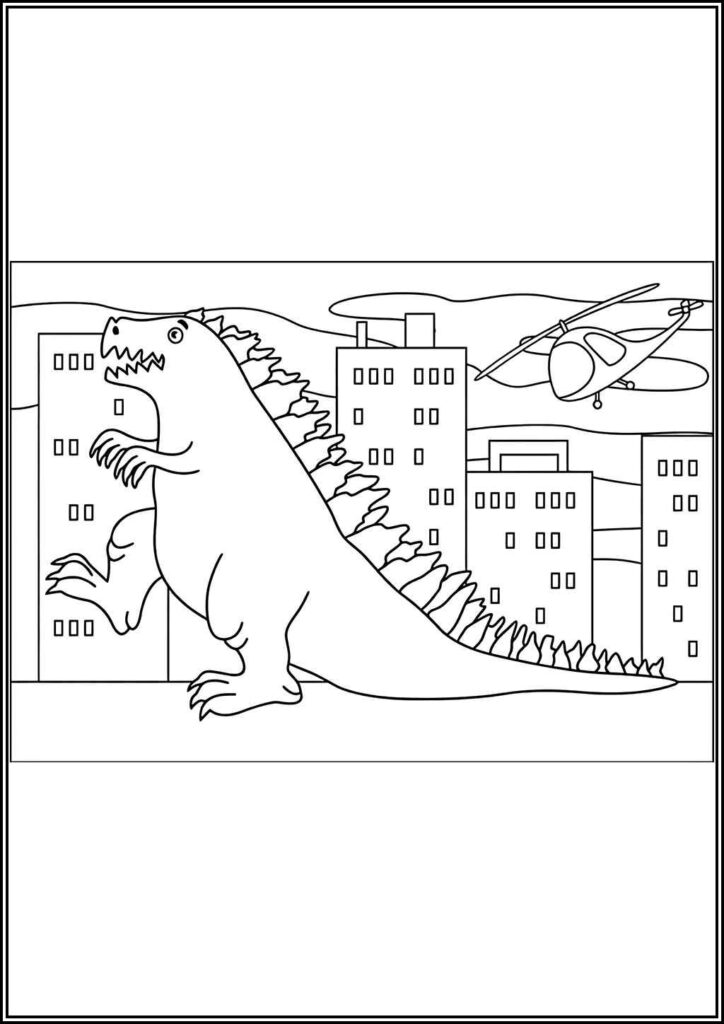 Kolorowanki Godzilla Do Druku Za Darmo W Pdf