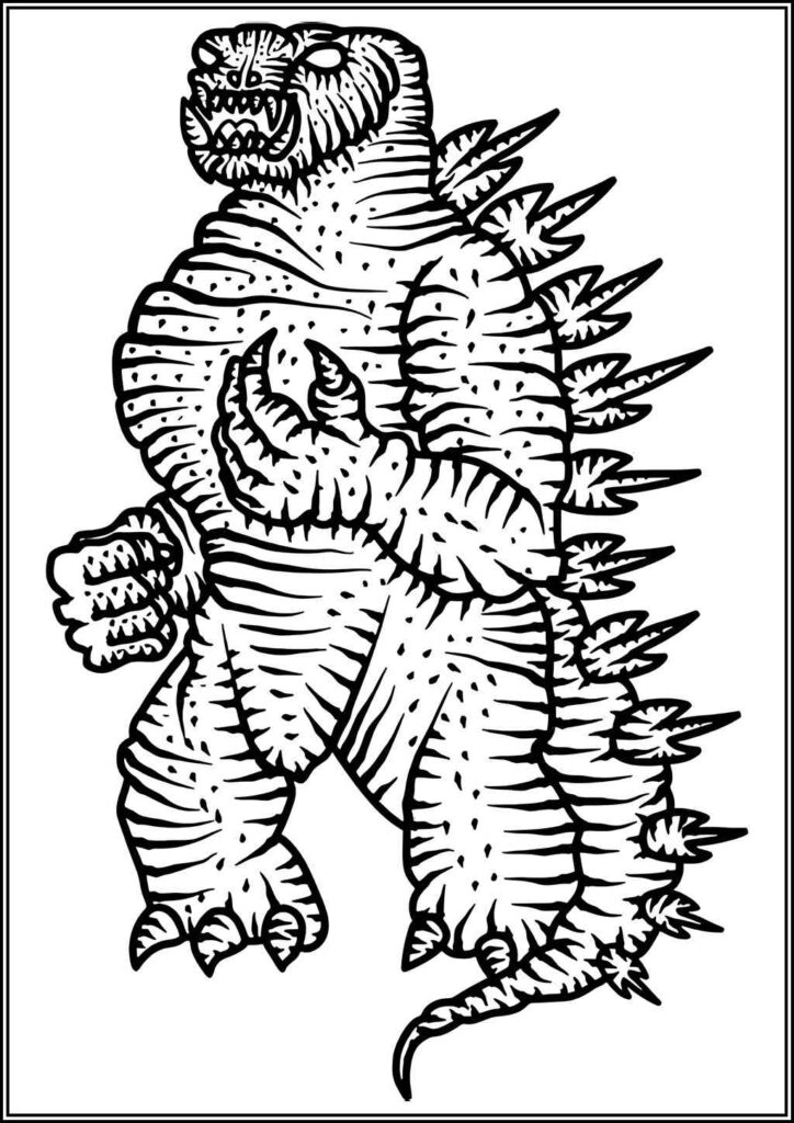 Kolorowanki Godzilla Do Druku Za Darmo W Pdf