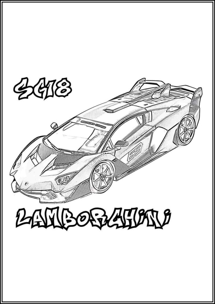 Kolorowanki Lamborghini Do Druku Za Darmo W Pdf