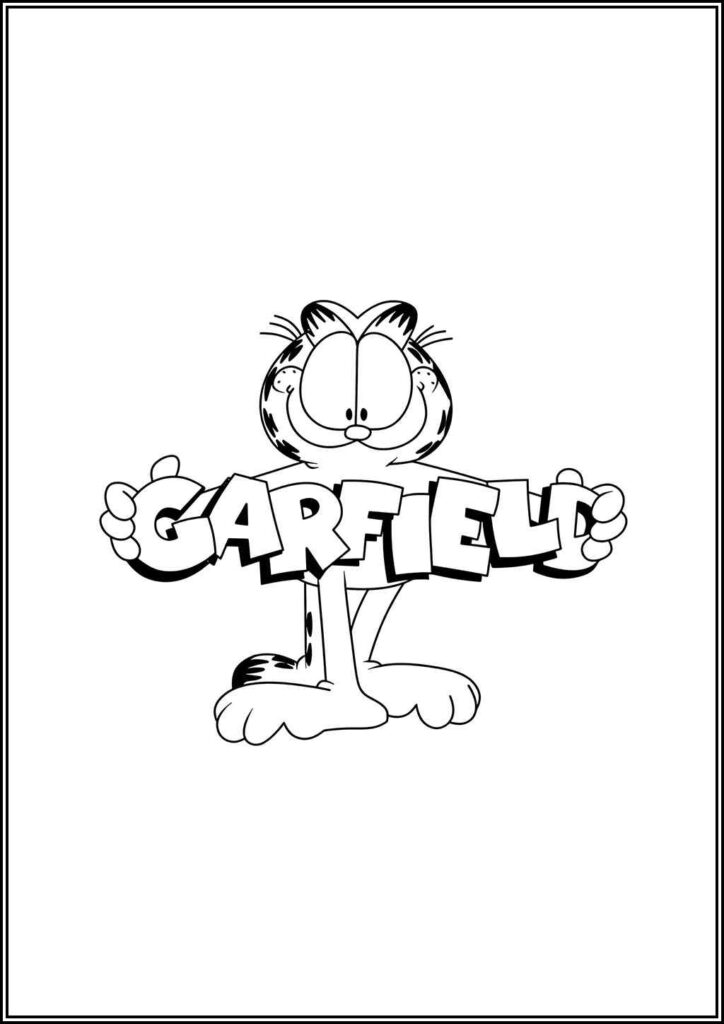 Kolorowanki Garfield Do Druku Za Darmo W Pdf