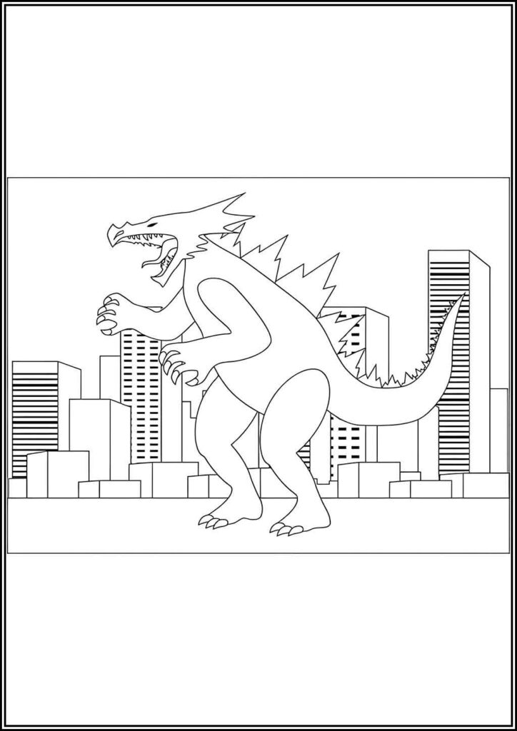 Kolorowanki Godzilla Do Druku Za Darmo W Pdf