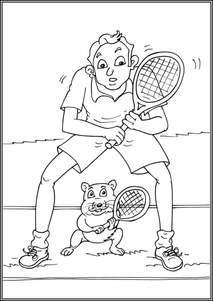 Kolorowanki Tennis Do Druku Za Darmo W Pdf