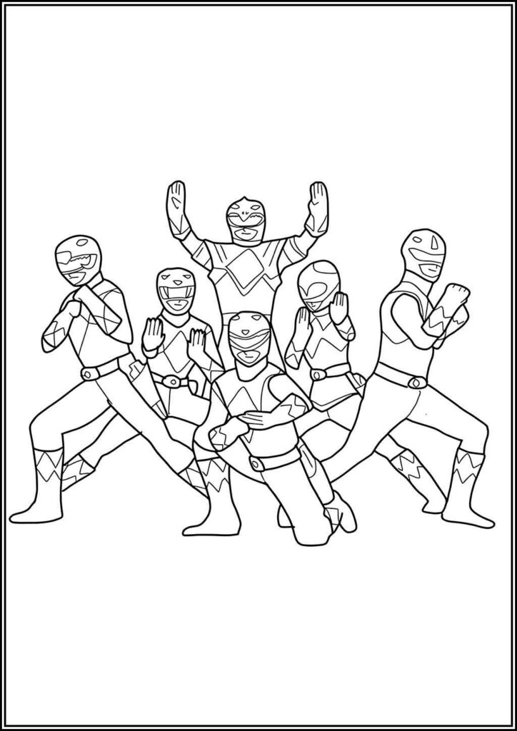 Kolorowanki Power Rangers Do Druku Za Darmo W Pdf