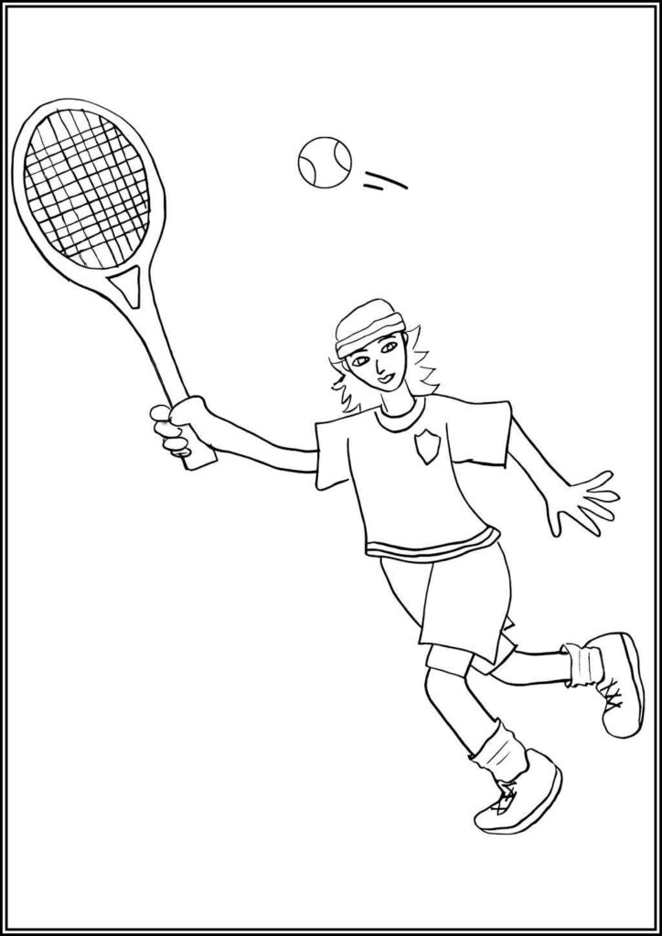 Kolorowanki Tennis Do Druku Za Darmo W Pdf