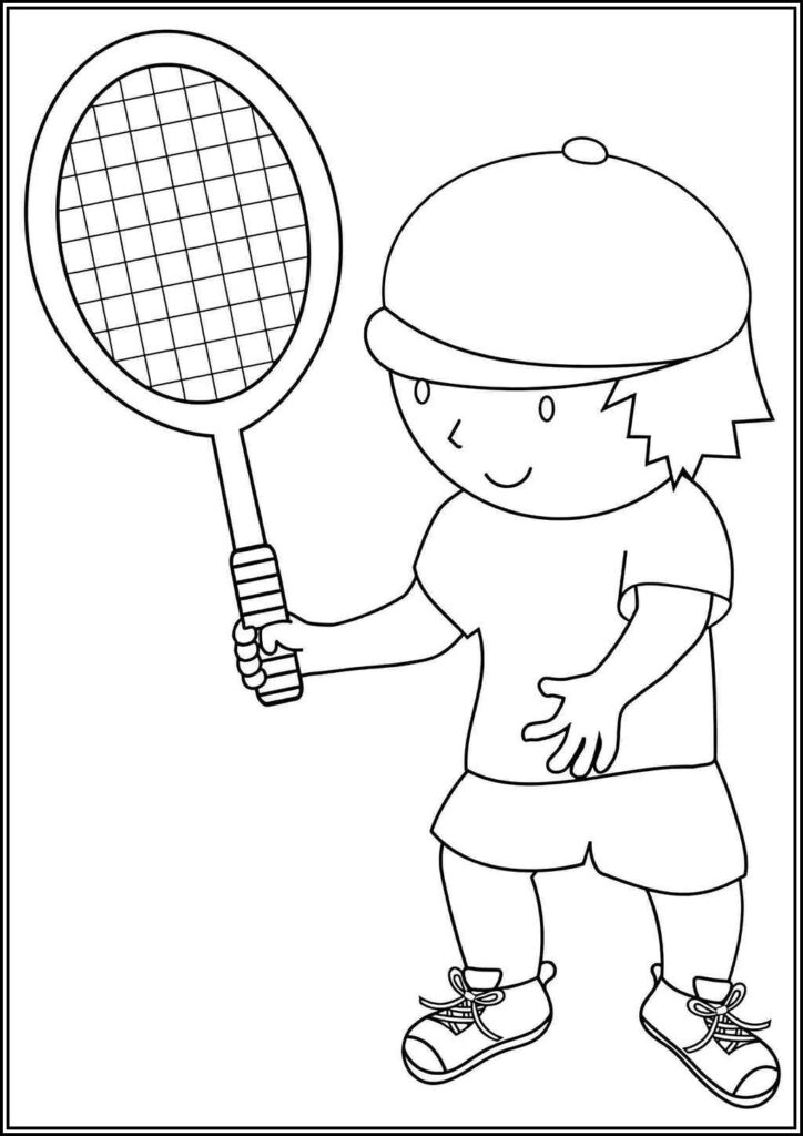 Kolorowanki Tennis Do Druku Za Darmo W Pdf