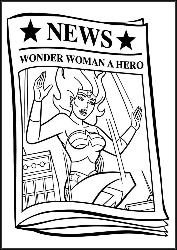 Kolorowanki Wonder Woman Do Druku Za Darmo W Pdf